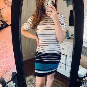 striped mini dress white house black market